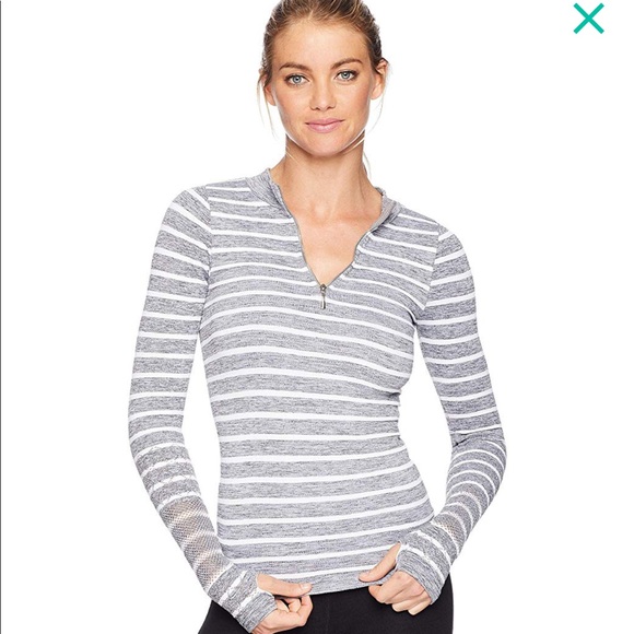 Tops - Free People | Movement Striped Slay Gray Top